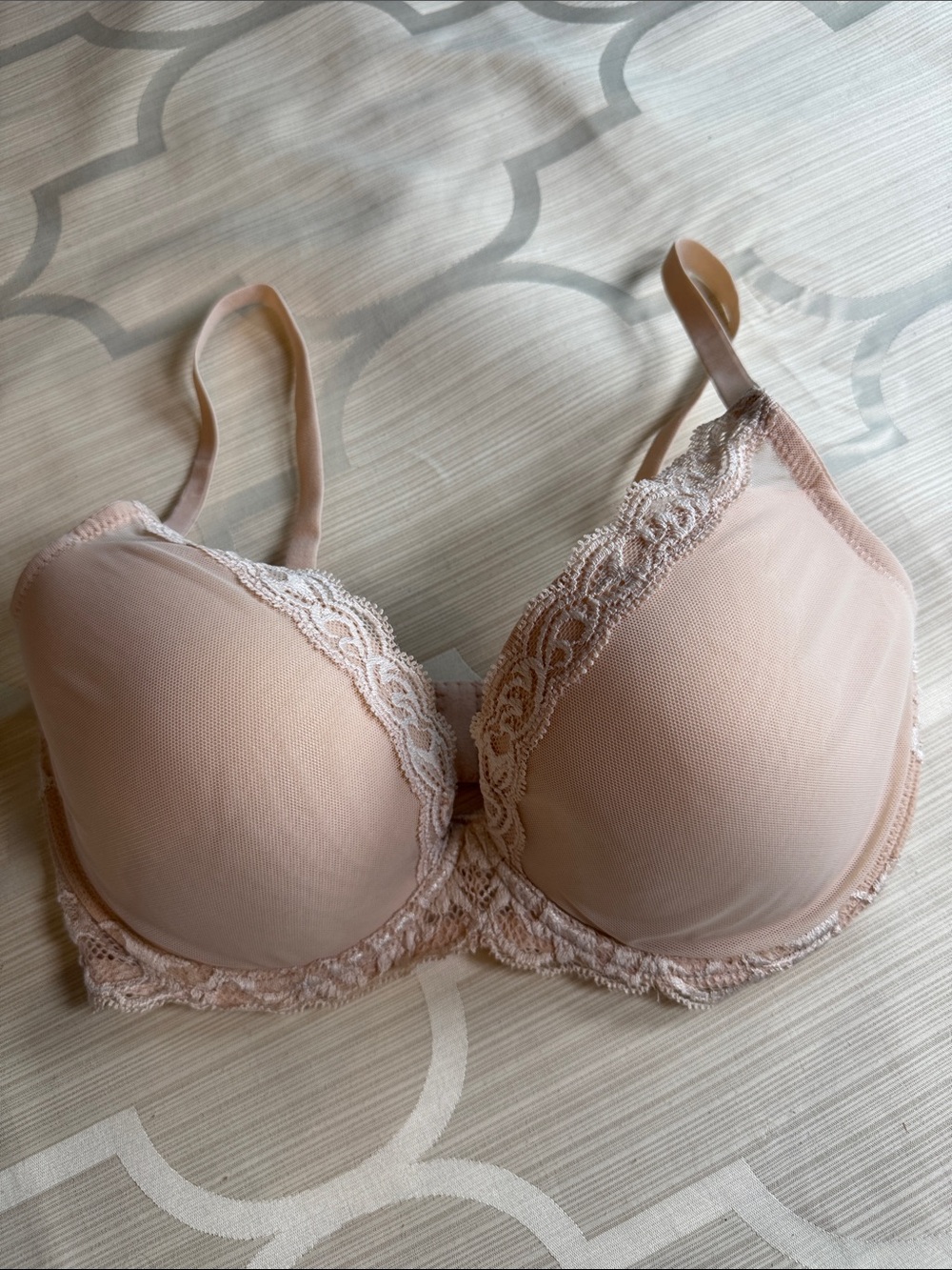 Natori Light Nude Lace-Trim T-Shirt Bra